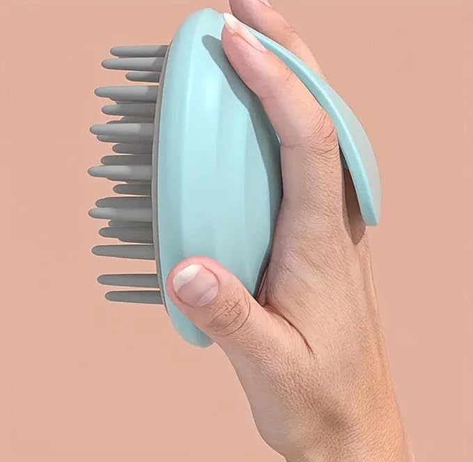 Silicone Scalp Massager Brush: Gentle and Convenient Hair Cleaning, Exfoliating, and Scalp Massage Tool with Soft Silicone Handle – Suitable for All Ages, Wet and Dry Hair, Perfect for Hair Salons