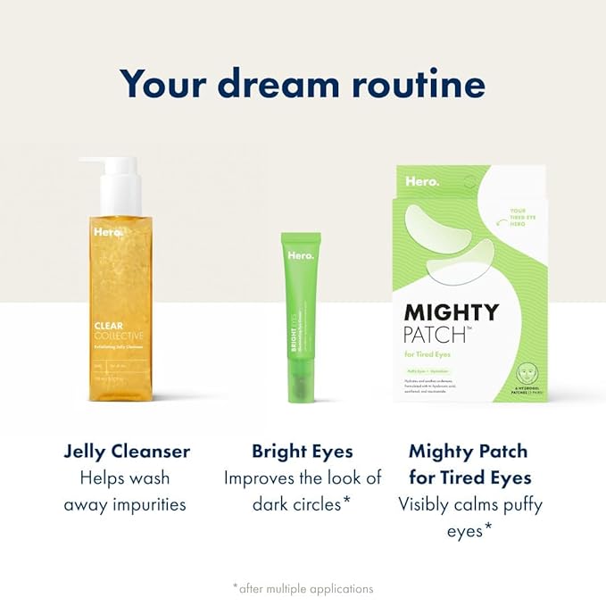 Hero Cosmetics Bright Eyes Illuminating Eye Cream - Reduces the Look of Dark Circles With Multiple Applications - Featuring a Stainless Steel Tip for a Cooling Effect (0.5 fl oz)