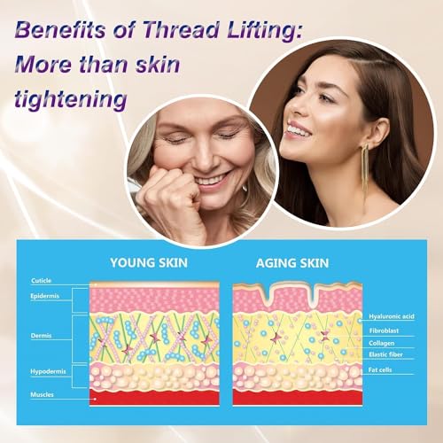 PCL Threads for Face Mono Screw Type 30G38MM PCL Threads for Face & Body Lift Smoothing of Wrinkles with Sharp Tips 20pcs Long Lasting Tighten Skin and Firming