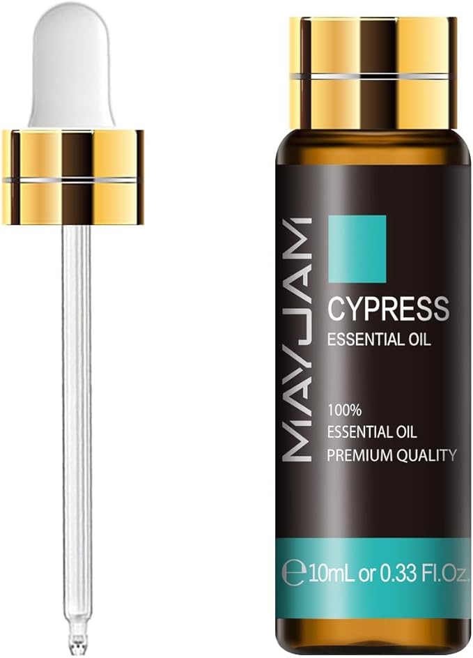 Cypress Essential Oil, MAYJAM 10ML/0.33FL.OZ Premium Cypress Oils for Soap Candle Making, Diffuser, Bedroom, Living Room, Office