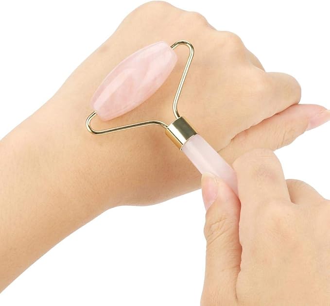 Jade Face Roller, Gua Sha Massage, Anti Aging Jade Stone Massager for Face and Eye Massage, Make Your Face Skin Smoother and Look Younger Jade Roller Facial Beauty Roller Care Tool