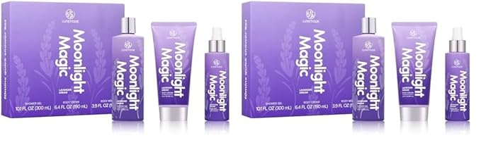 Spa Luxetique Spa Gift Sets for Women, Body Spray for Women, 3 Pcs Lavender Relaxing Spa Kit with Shower Gel, Body Cream,Body Mist, Perfect Birthday Gifts for Moms, and Special Occasions,Unique Gift