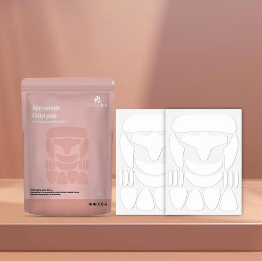 16-Piece Silicone Wrinkle Patch Set with Collagen, Vitamin E & Aloe – GlowPatch Anti-Aging Reusable Face & Eye Pads – Style Lifting Patches for Instant Glow, Skin Firming & Hydration