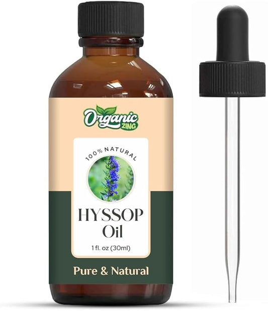 Hyssop (Hyssopus Officinalis) Oil | Pure & Natural Essential Oil for Skincare, Massage, Aroma and Diffusers- 30ml/1.01fl oz
