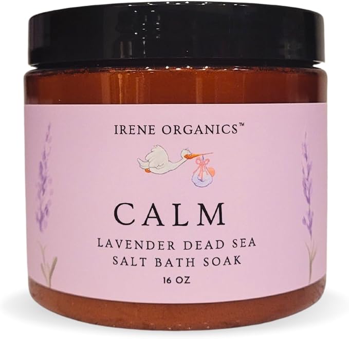 All Natural Bath Salt Soak - Exfoliating Dead Sea Salt + Himalayan Salt Bath Body Scrub for Calm, Soothing and Detoxing (Calm - Lavender)