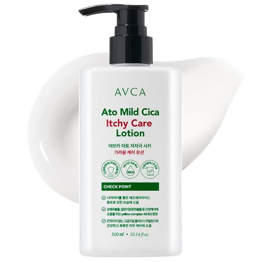 AVCA Ato Mild Cica Itchy Care Lotion for Dry, Sensitive, and Irritated Skin Relief 100ml/10.14fl. oz.