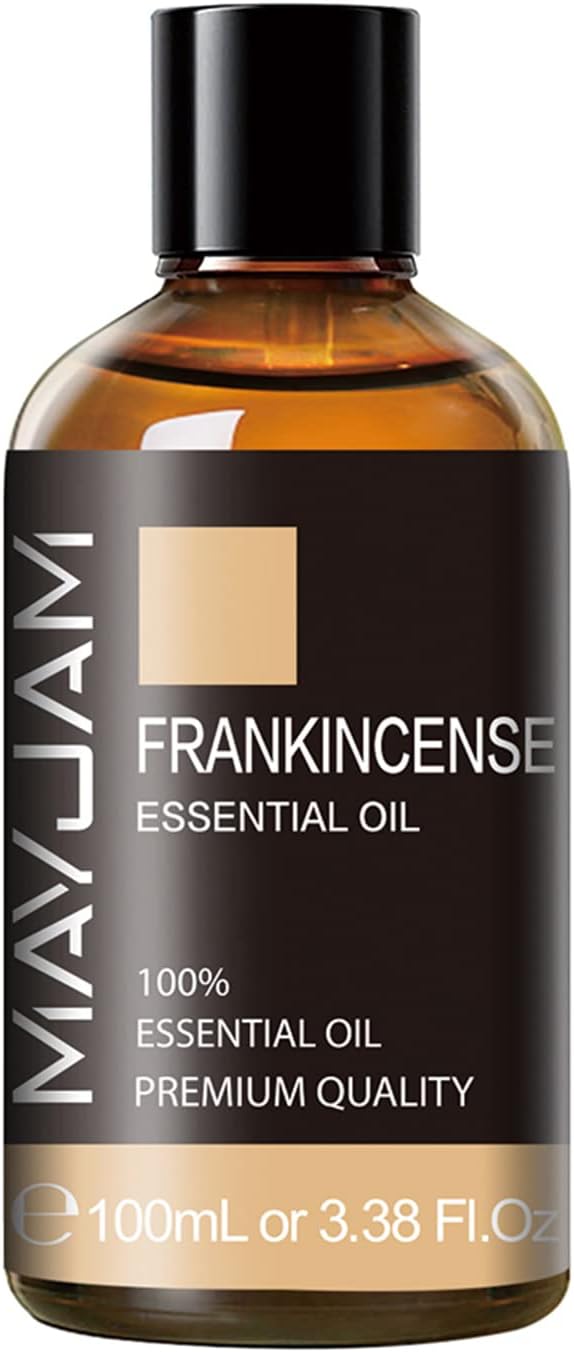 Frankincense Essential Oil 100ml, MAYJAM Premium Essential Oils for Aromatherapy, Diffuser, Soap Making, Candle Making, Large Bottle Frankincense Oil with Gift Box(3.38fl.oz)