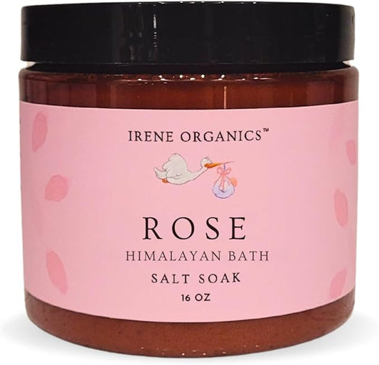 Natural Bath Salt Soak – Exfoliating Dead Sea Salt & Himalayan Salt for Relaxing Spa Experience, Soft & Smooth Skin (Detox - Rose)