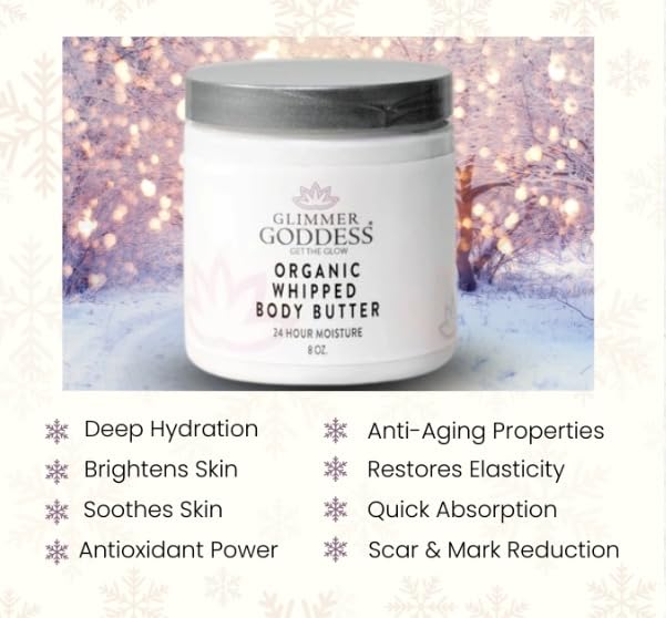 GLIMMER GODDESS Organic Whipped Body Butter (Blood Orange) 8 oz