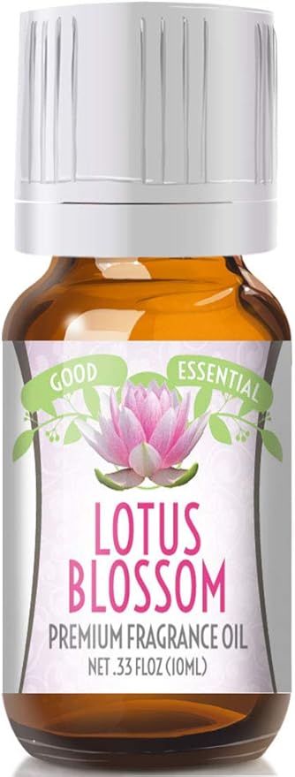 Good Essential Professional Lotus Blossom Fragrance Oil 10ml (0.33 fl oz) for Diffuser, Candles, Soaps, Lotions, Perfume, Aromatherapy