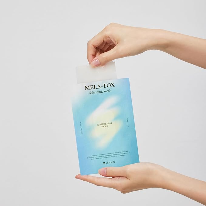 LEADERS Mela-Tox Skin Clinic Mask | Help Support and Refresh Skin Mask, Gentle & Non Irritating | Suitable for All Skin Types - 10 Sheets