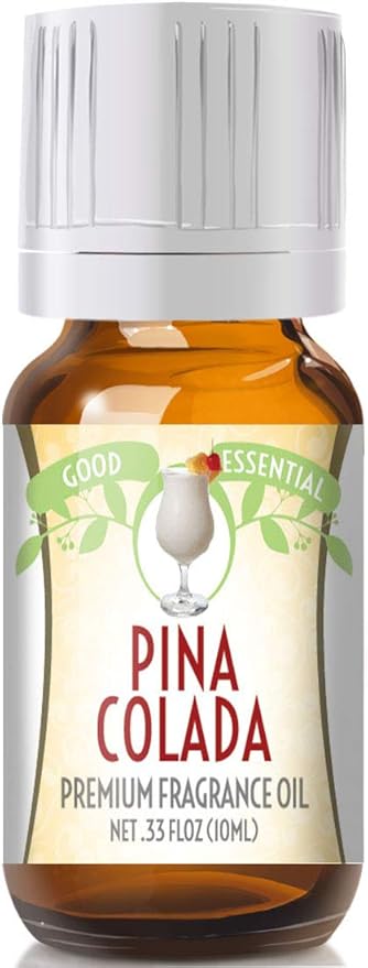 Good Essential Professional Pina Colada Fragrance Oil 10ml (0.33 fl oz) for Diffusers, Soaps, Lotions, Perfume - Pina Colada Candle Scent, Home Aromatherapy