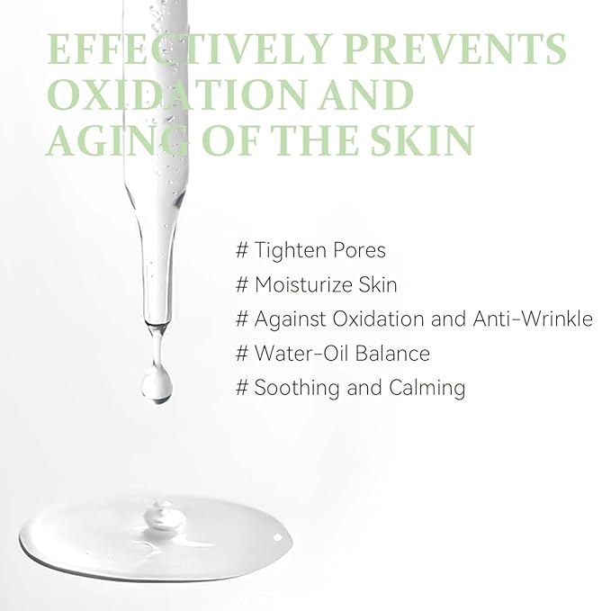 Pore Firming Ampoule, Pure Natural Herbal Extracts Face Serum, Pore Minimizer for Sebum Control and Pore Care, Gentle&Non-Irritating, Suitable for Sensitive Skin（1fl.oz）