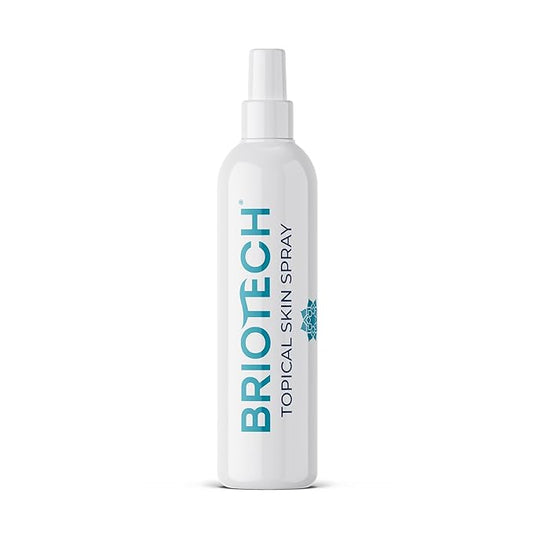 BRIOTECH Topical Skin Spray, Hypochlorous Acid Spray for Body & Face, Eyelid Cleanser, HOCl Facial Mist, Support Against Irritation, Calm Redness, Soothe Foot & Scalp, 8 fl oz, 1 ct