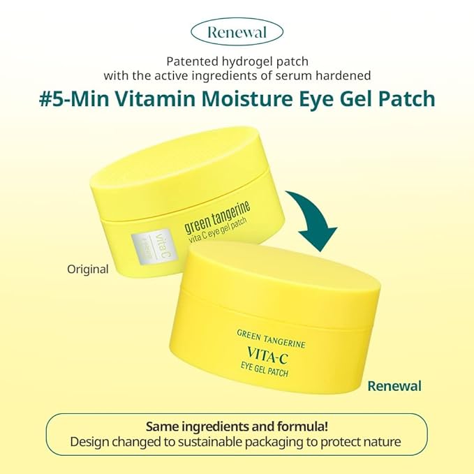 Kit Vitamina C de Mandarina Verde. Kit Goodal Green Tangerine Vitamin C Moisturizing Eye Patch and Green Tangerine Vitamin C Dark Spot Care serum