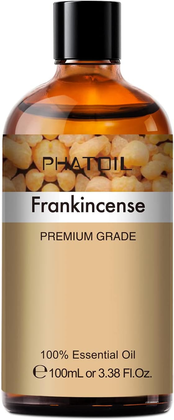 Frankincense Essential Oil 100ML, Essential Oils for Diffuser, Humidifier, Aromatherapy, Perfect for DIY Soap, Candle, Bath Bombs Making