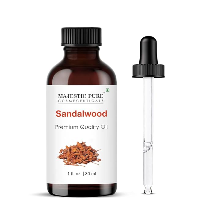 MAJESTIC PURE Sandalwood Essential Oil | 100% Pure and Natural Sandalwood Oil | Premium Grade Essential Oils for Hair Care, Home Diffusers, Skin, Aromatherapy, Massage and Humidifiers | 1 Fl Oz