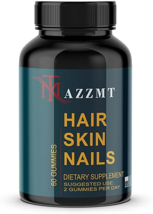 New Hair Skin and Nails Vitamins, 60 Fast-Release Gummies - 1 Bottlea