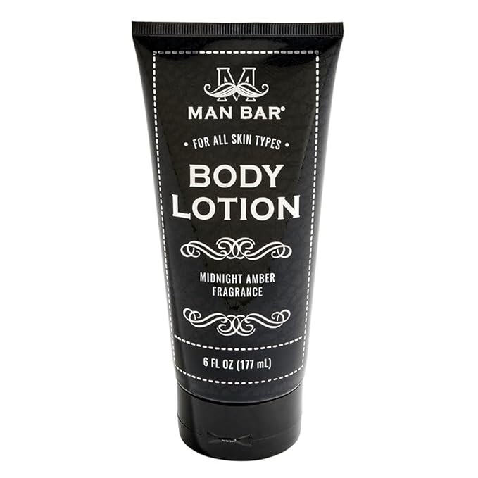 San Francisco Soap Company Man Bar Body Lotion - Midnight Amber (6 oz) | Long Lasting | Created with the Man in Mind |
