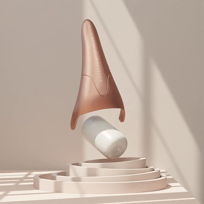 ROSELYNBOUTIQUE Ice Roller for Face Wrinkles Fine Lines Puffiness Stick Massager Facial Skin Care Tools Self Care Gifts for Men Women (Rose Gold)