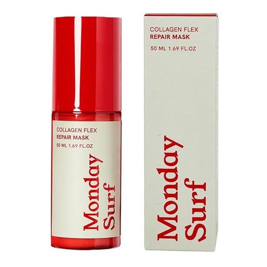 Collagen Flex Repair Mask, 20-Use Value Pack, 3-Minute Hydration & Elasticity Boost, Eco-Friendly Wash-Off Cream, Pore Minimizing & Skin Refining, Korean Skin care, 1.67 Fl Oz