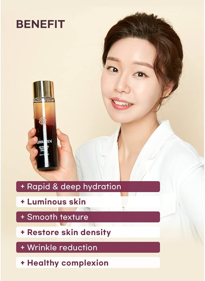 Age Control Treatment Essence, 5.07 fl.oz.(150ml), Boosting Essence, Fluid serum, Enriched toner, Creating Bouncy, Luminous Skin