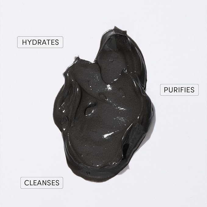 Clay Mask - Purifying and Hydrating Charcoal Powder Face Mask - All Skin Types, Vegan, Cruelty Free, Fragrance Free, 1.69 FL OZ