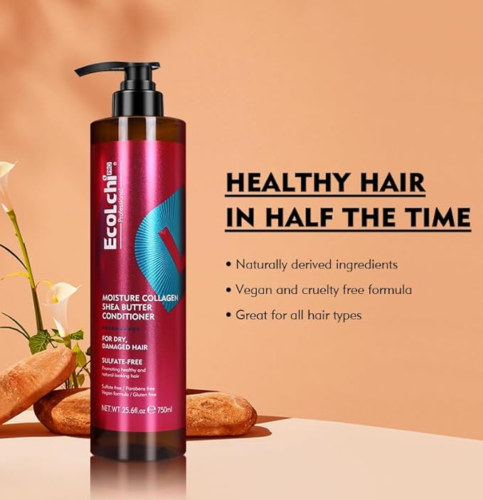 Ecolchi Hair Mask Argan Oil Shampoo and Conditioner Set Conditioning Moisture Collagen Deep Repair Hair Treatment Shampoo Conditioner Set for Dry and Damaged All Hair Types 550+60+2X750ml