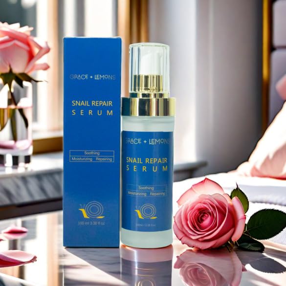 Snail Mucin 96% Repair Serum, Anti-Aging, Collagen, Vitamin C & E, Centella Asiatica, Snow Mushroom Extract, Soothes Irritation, Reduces Dullness & Dryness, korean beauty