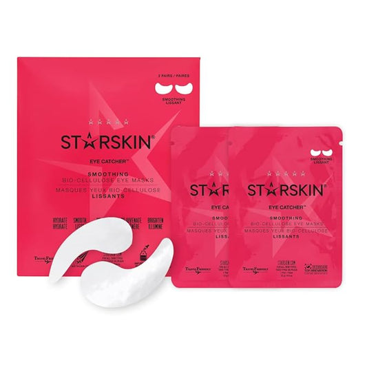 STARSKIN Bio-Cellulose Under Eye Patches, for Dark Circles, Wrinkles, Eye Bags & Puffy Eyes, Brightening, Refining, Eye Catcher, 2 Pairs