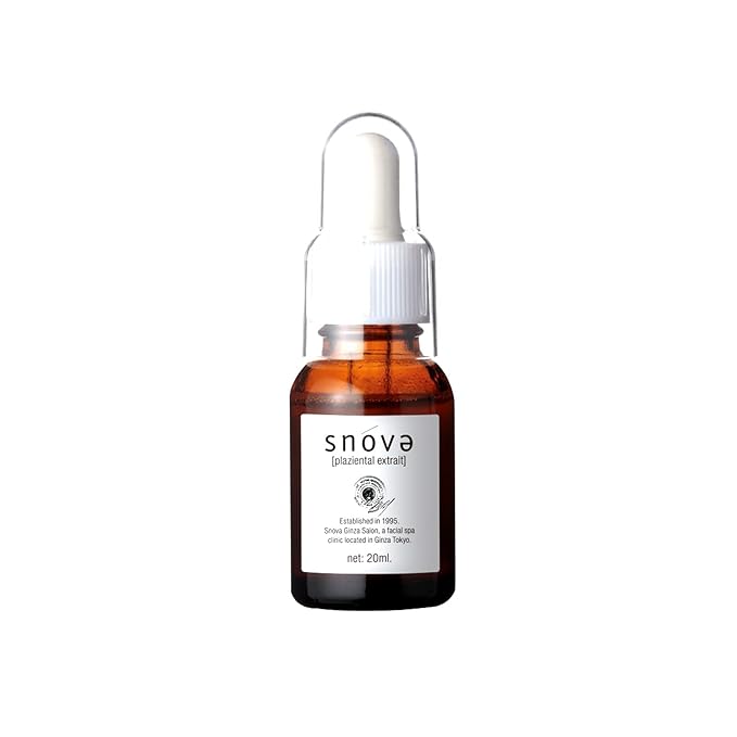 Snova Placenta Serum - Anti-aging, Hydrating and Firming Skin,with Placenta, Aloe Vera and Pueraria Mirifica, For all skin type, Made in Japan – 0.68 Fluid Ounce