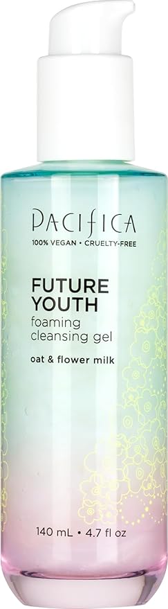 Pacifica Future Youth Foaming Face Wash - Hydrating Anti-Aging Cleansing Gel, Dermatologist Tested Gentle Facial Cleanser, Alcohol-Free Vegan Formula for All Skin Types Clean Beauty Cruelty-Free 4.7oz