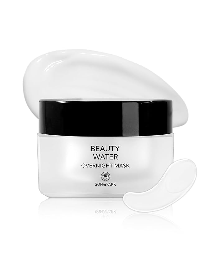 SON&PARK Beauty Water Overnight Sleeping Cream Hydration Balm Mask with Rose Water & BHA Complex, Essential Oil [Lavender, Lemon] to Hydrate, Boost Skin Barrier, and Calming Break Out