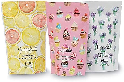 Primal Elements Detoxifying Sea Salt Soak, Bubbling Aromatherapy Salts, Grapefruit, 12 oz Resealable Bag