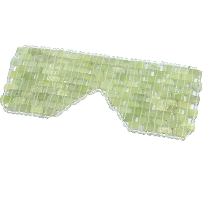 AITELEI Natural Jade Eye Mask Anti-Aging Facial Sleeping Eye Mask Hot or Cold Therapy Blindfold for Puffy Eyes, eye masks for dark circles and puffiness Massage Tool
