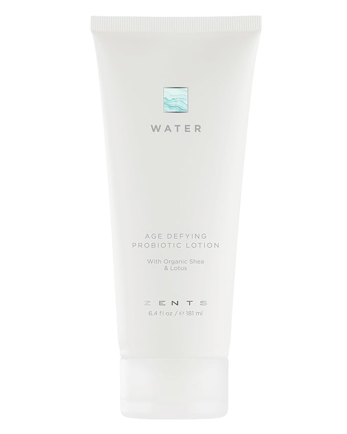 Zents Age-Defying Probiotic Body & Hand Lotion (Water) | Moisturizing Lotion with Hyaluronic Acid & Organic Shea Butter | Nourishes & Hydrates Skin | 6.4 fl oz