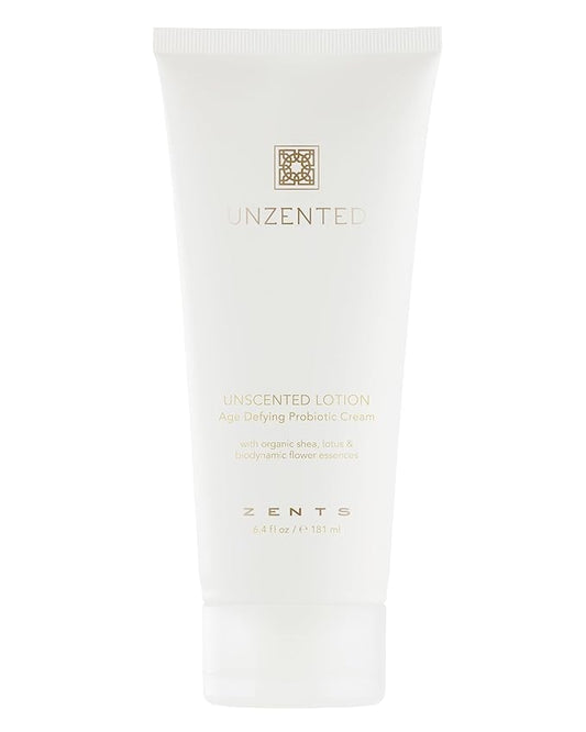 Zents Age-Defying Probiotic Body & Hand Lotion (Fragrance-Free) | Moisturizing Lotion with Hyaluronic Acid & Organic Shea Butter | Nourishes & Hydrates Skin | 6.4 fl oz