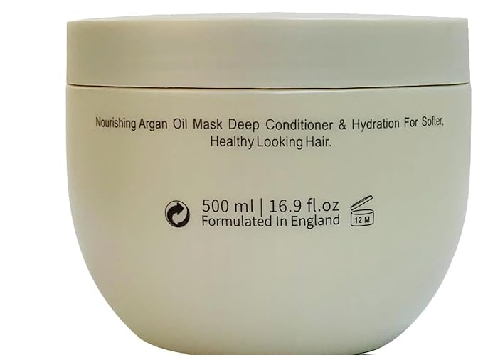 Hair Mask Deep Conditioner Treatment, Keratin Protein, Collagen, Repair & Dry Damaged Hair, All Hair Types, Vitamin (Argan Oil Hair Mask)