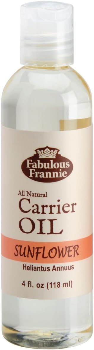 Fabulous Frannie Sunflower Carrier Oil Base Oil for Essential Oil or Massage 4oz (Pack of 1)