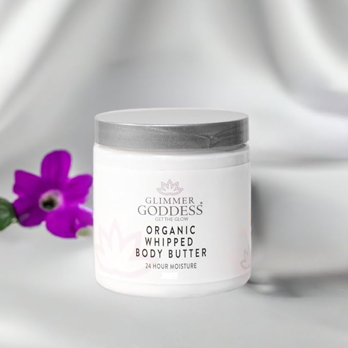 GLIMMER GODDESS Organic Body Butter - 8oz (Candy Cane)