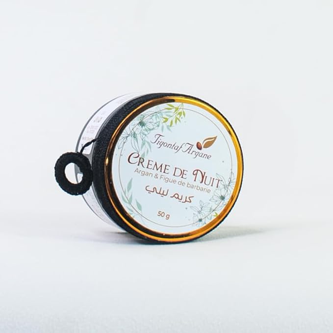 Crème de Nuit - Tigontaf Argan Night Cream - Before Sleep Face Skin Care cream - Moroccan Argan & Shea Butter – Intense Night Repair Moisturizer – Deep Nourishment While You Sleep - 50g /1.7oz