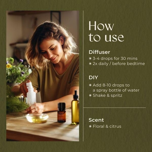 Gya Labs Stress Relief Essential Oil Blend for Diffuser & Aromatherapy - 100% Pure Natural Stress Relief Oils for Calming Diffusion, Soothing & Self-Care (0.34 Fl Oz)