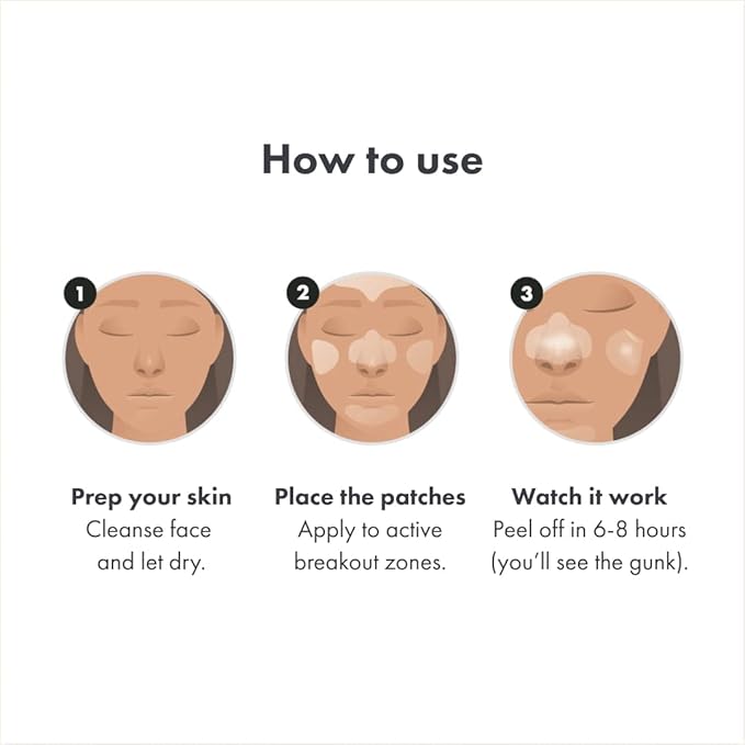 Mighty Patch Face from Hero Cosmetics - XL Hydrocolloid Mask for Acne, 5 Large Pimple Patches for Zit Breakouts on Nose, Chin, Forehead & Cheeks - Vegan-Friendly, Not Tested on Animals (1 Count)