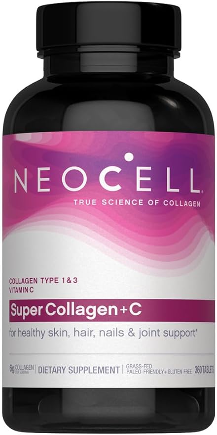 NeoCell Super Collagen Plus Vitamin C, Skin, Hair and Nails Supplement, Includes Antioxidants, Tablet, 360 Count, 1 Bottle