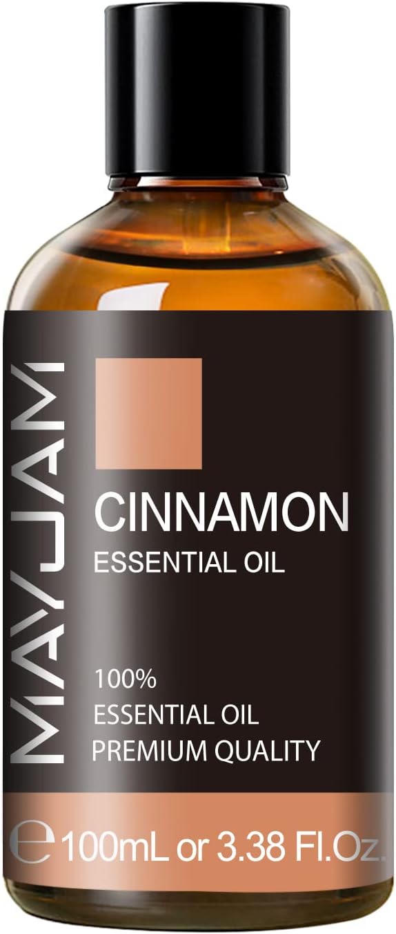 Cinnamon Essential Oil, MAYJAM Pure Essential Oils, 3.38FL.OZ Cinnamon Oil, Perfect for Diffusers Aromatherapy
