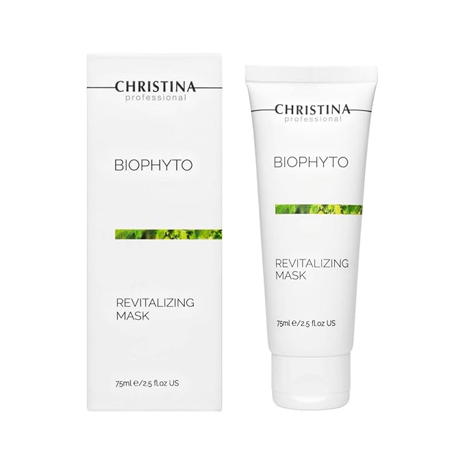 Christina Bio Phyto Revitalizing Facial Mask | Hydrating Anti-Aging Face Masks Skincare | Reduces Wrinkles, and Uneven Skin Tone | Algae, Vitamins B9 and B12 | Suits All Skin Types, Men and Women 75ml