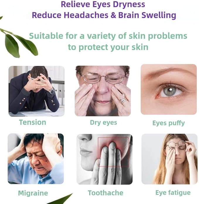 2 PCS Gel Mask,Reusable,Face & Eye Mask with Hole,Dark Circles,Dry Eyes,DeepSleep,Headaches,Puffiness,Stress,migraines,Eye Bags.Allergies,Sinus discomfort,migraines (01-Blue)