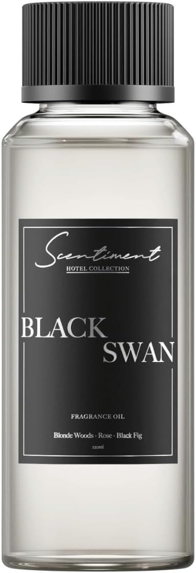 Black Swan Hotel Diffuser Oil | Aromatherapy Home Fragrance | Luxurious Scent with Notes of Blonde Woods, Rose, Black Fig (120 mL)