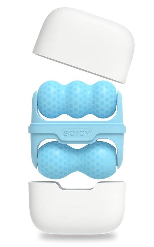 Ice Roller Double Ended, Ice Roller for Face & Eye Puffiness Relief, Ice Face Roller Massager for Migraine Pain, 2 in 1 Facial Ice Roller Skin Care Tool for Whole Body Minor Injury Cold Compress