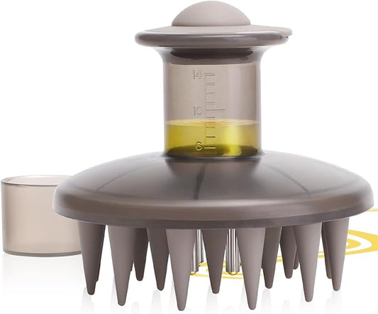 Hair Oil Applicator Brush, Scalp Oil Applicator Hair Oil Dispenser Hair Growth Oil Comb with Silicon Massage TeethScalp Oil Applicator for Scalp Hair Oiling Applicator with Massage Balls